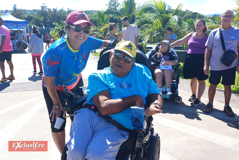 Annie Amacouty, présidente du Comité Départemental Handisport de La Réunion et Mazub Mohamed, président de l'Association Handisport de Saint-Pierre