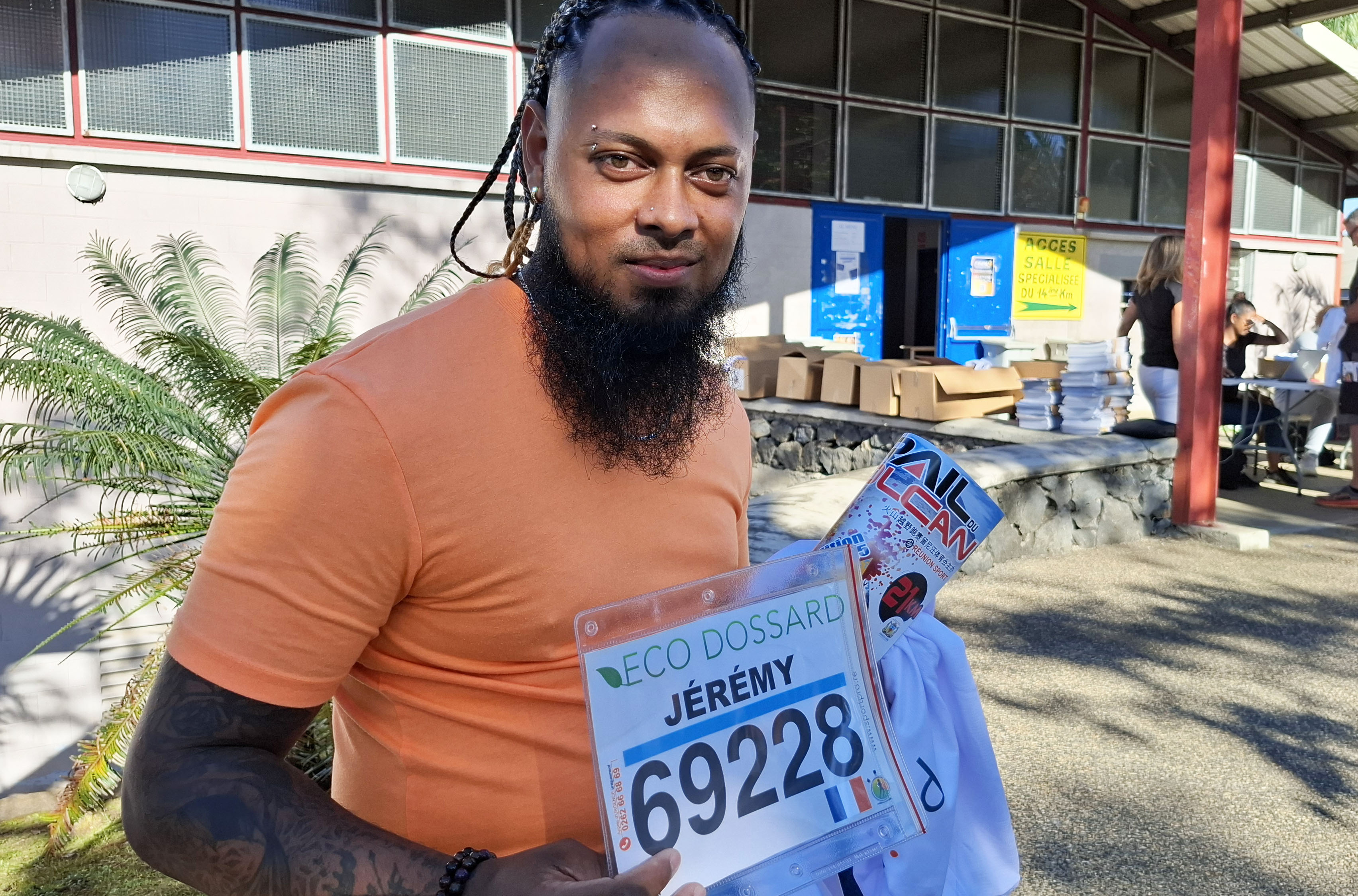 «C'est ma premiere course de montagne, et j'ai choisi le Trail du Volcan», parole de Jérémy