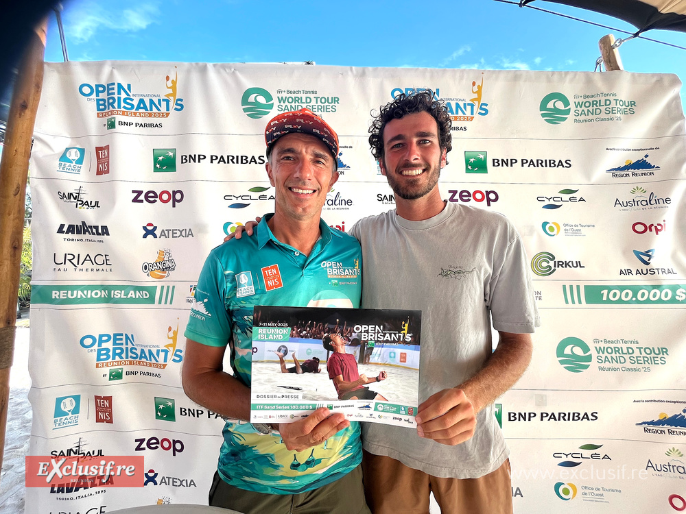 Renaud Bourjea, directeur du tournoi, et Tery Bray, double champion de La Réunion, 5ème Français, 70ème mondial