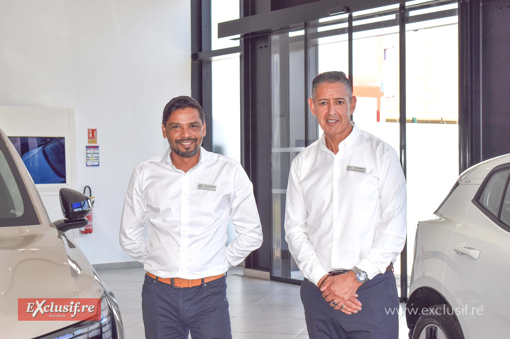Laurent Thuong-Soo, chef de groupe Volvo Saint-Pierre, et William Bénarous, responsable de marque Volvo