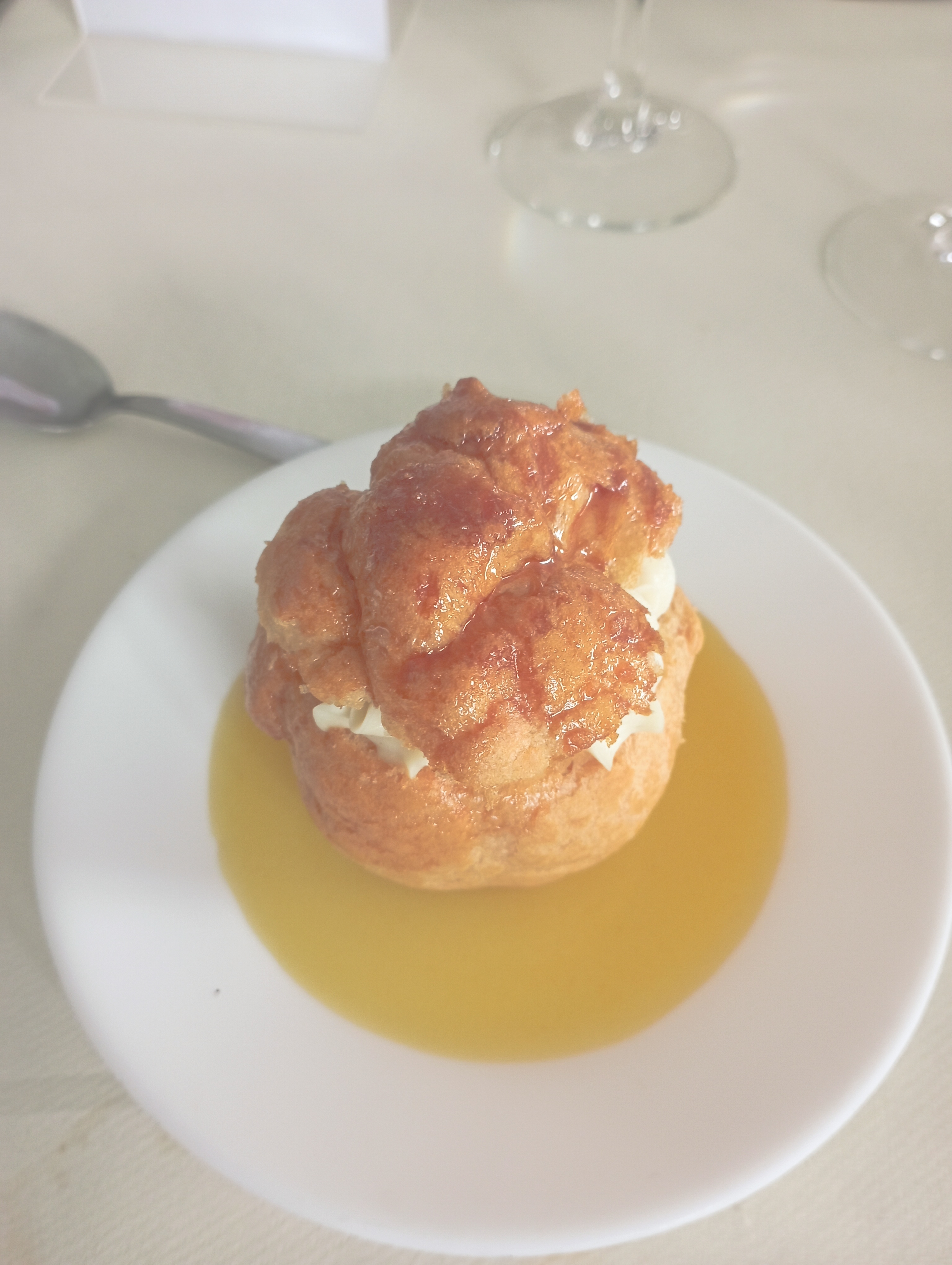 Dessert: choux à la crème de patate douce