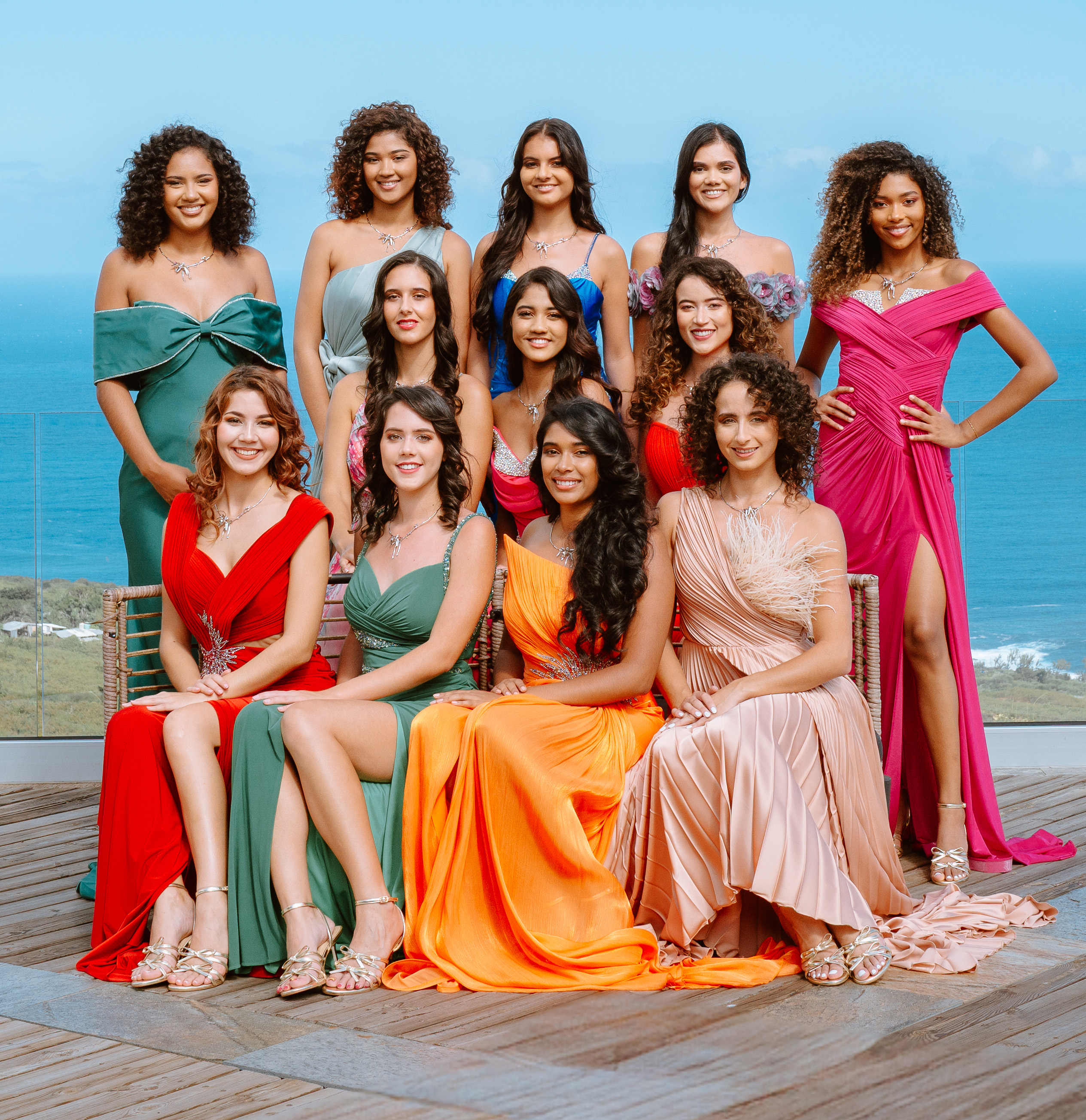 Les 12 candidates Miss Réunion 2025 (robes Nuha Dress)
