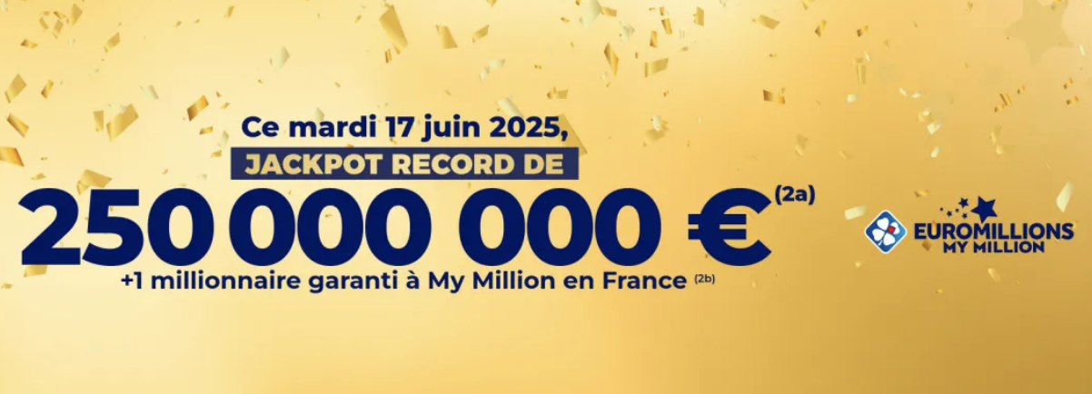 Euromillions: 250 millions d'euros remportés en Irlande