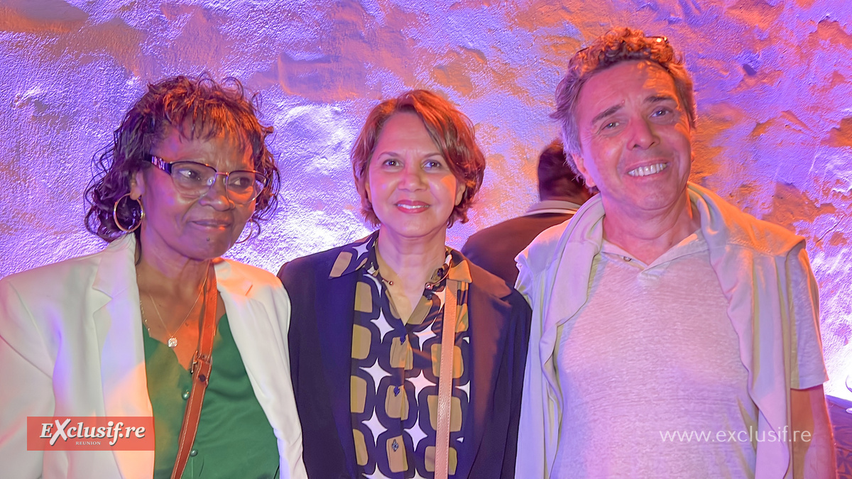 Thérèse Ferdé, élue du Conseil départemental, Catherine Chane-Kune, directrice de la Culture au Département, et Thierry Boyer, directeur des Théâtres Départementaux