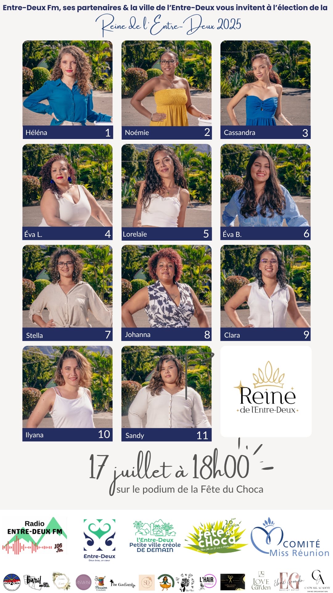 Reine de l'Entre-Deux 2025: découvrez les 11 candidates