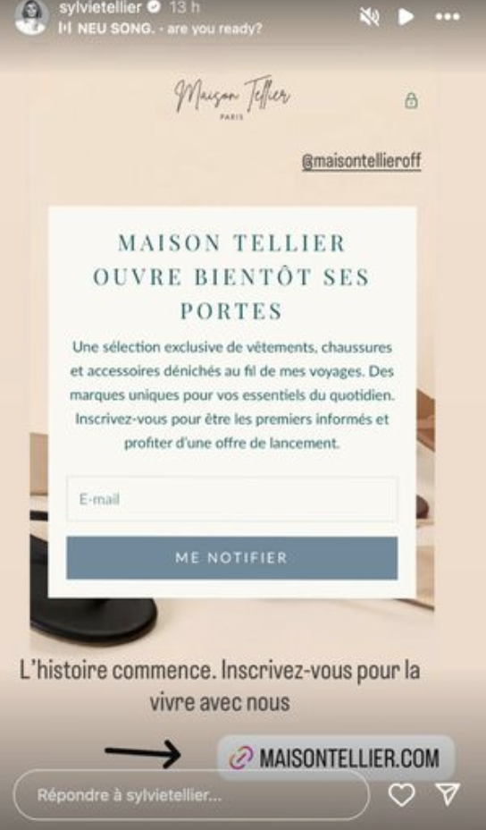 Ell avait annoncé l'arrivée de Maison Tellier sur Instagram...