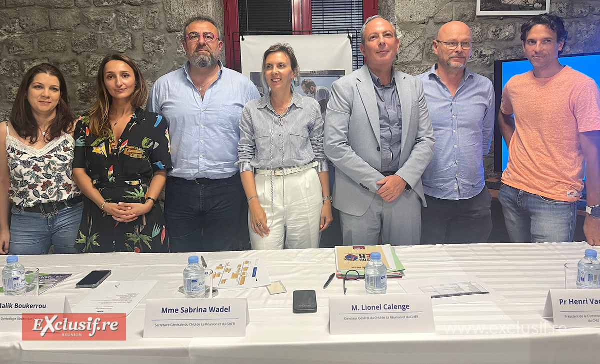 Muriel Vitry, Docteur Johanna Lemaître, Professeur Malik Boukerrou, Sabrina Wadel, Lionel Calenge, Professeur Henri Vacher-Coponat, et Docteur Jérôme Corré