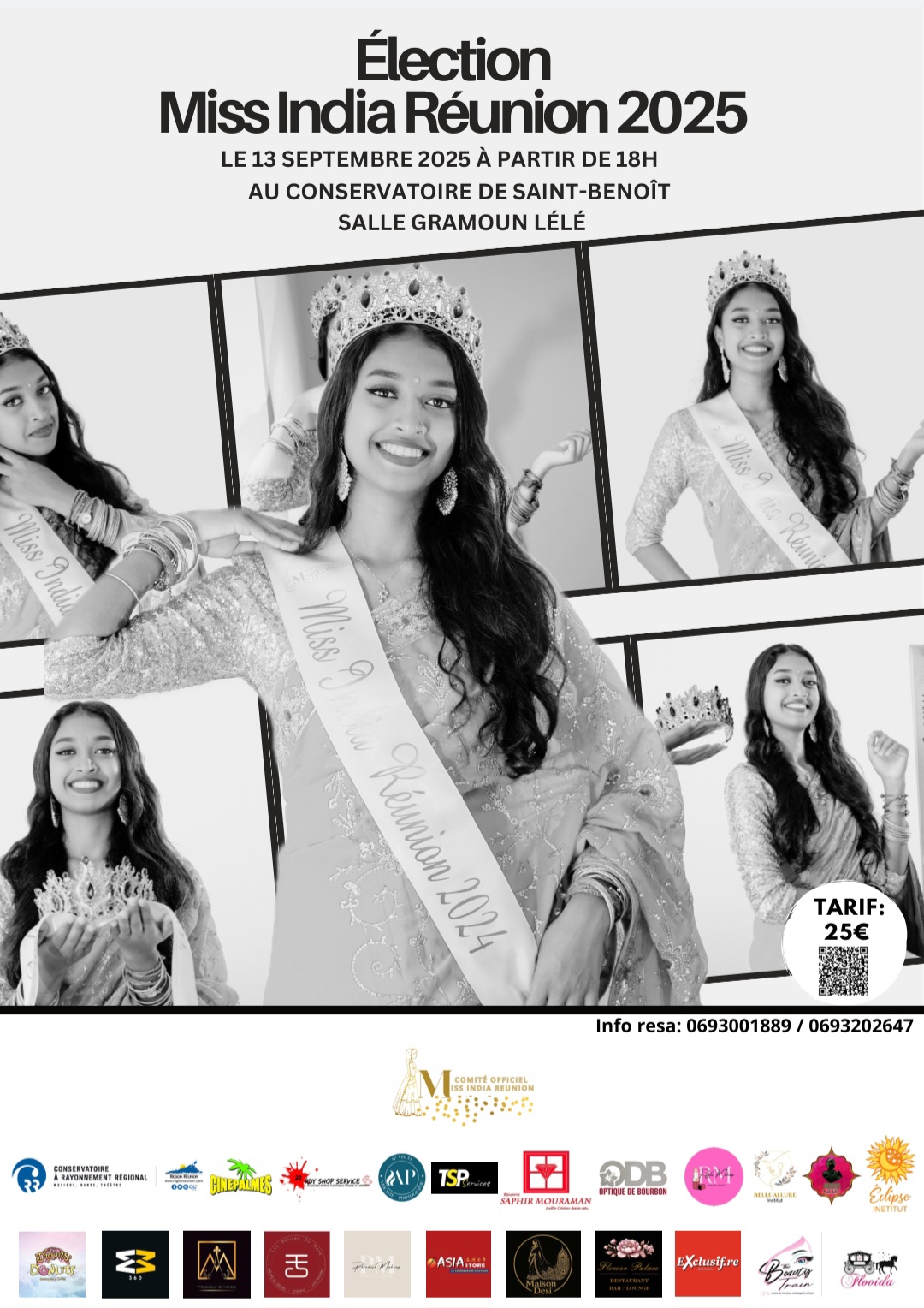 Miss India Réunion 2025 samedi 13 septembre à partir de 18h à Saint-Benoît