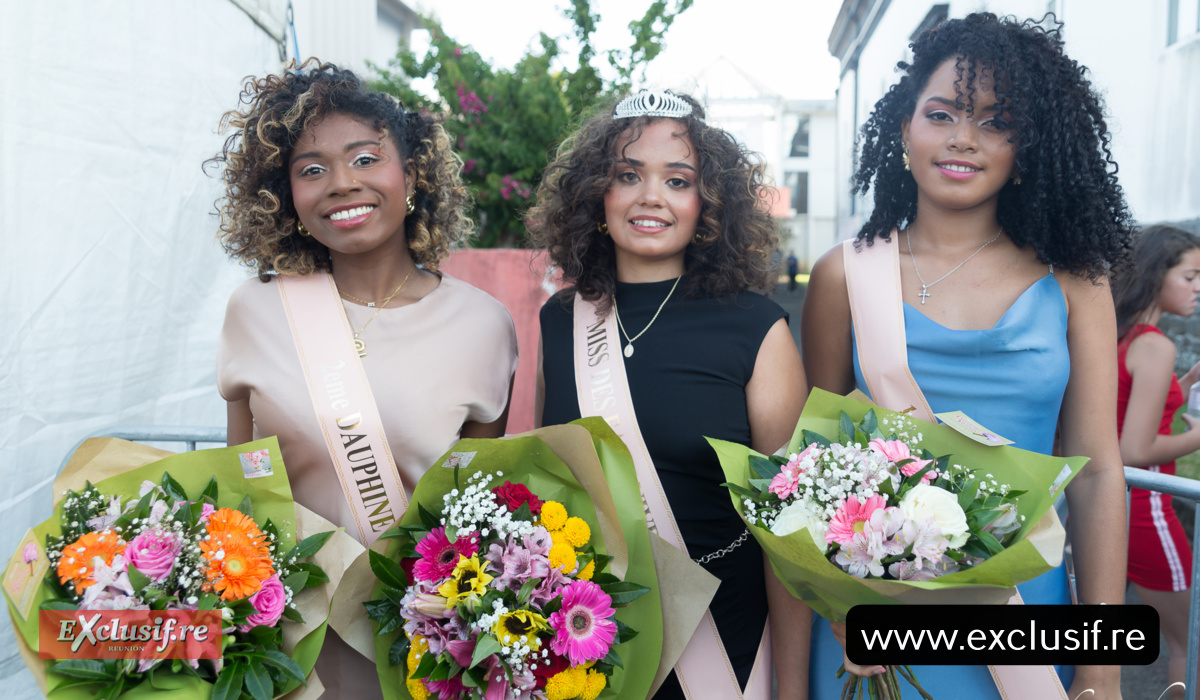 Jade Vimbouly, 2ème dauphine, Morgane Ethève Dijoux, Miss des Eaux Vives 2025, et Rachel Alinb, 1ère dauphine