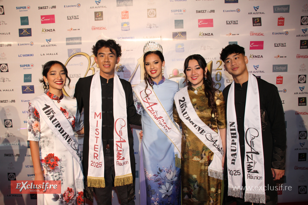 Miss Azian Réunion 2025 et ses dauphines, Mister Azian Réunion 2025 et son dauphin