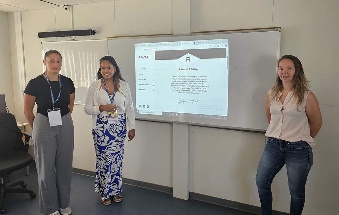 Du Groupe Ravate: Fatema Salmon, Responsable Pédagogique et Sandrine Guinobert, Responsable des Ressources Humaines