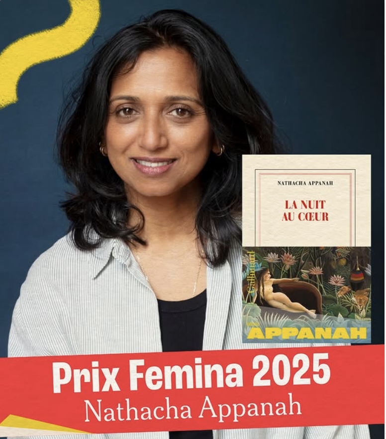 Natacha Appanah en photo sur  le réseau Instagram des Editions Gallimard