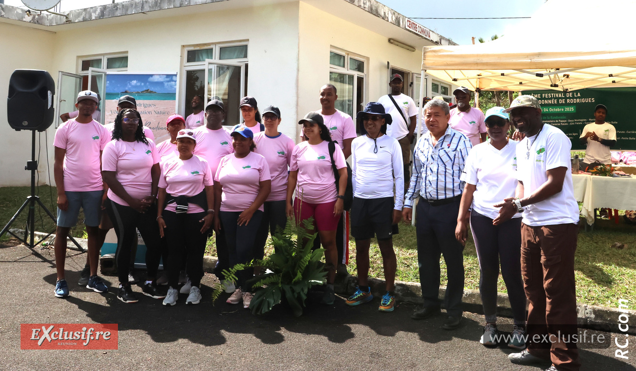 Une équipe d'organisation très motivée, avec Alain Wong So, Marie-Paule Pierre-Louis, présidente de l'Association des Guides de Randonnée de Rodrigues, et David Casimir, responsable de la communication
