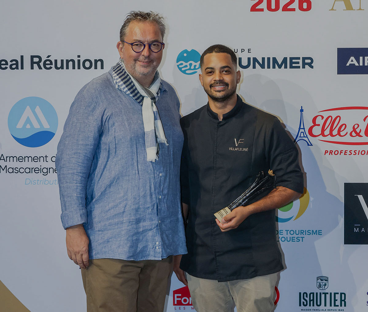 Thierry Kasprowicz, auteur du Guide Kaspro, et Ludovic Amédée, nommé Chef de l'année 2026
