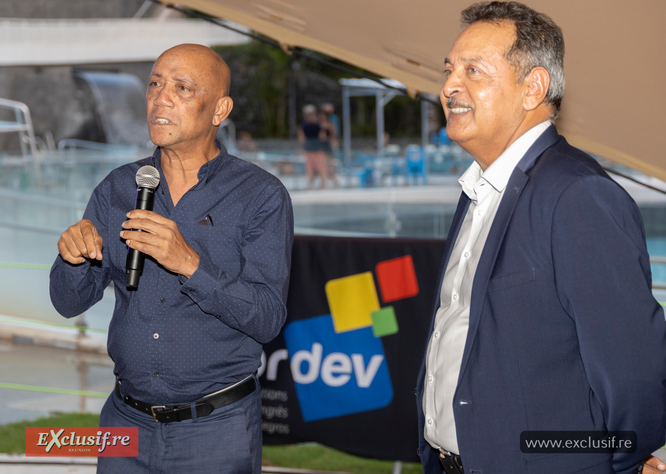 Jacques Lowinski, président de la Nordev, et Mickaël Martin