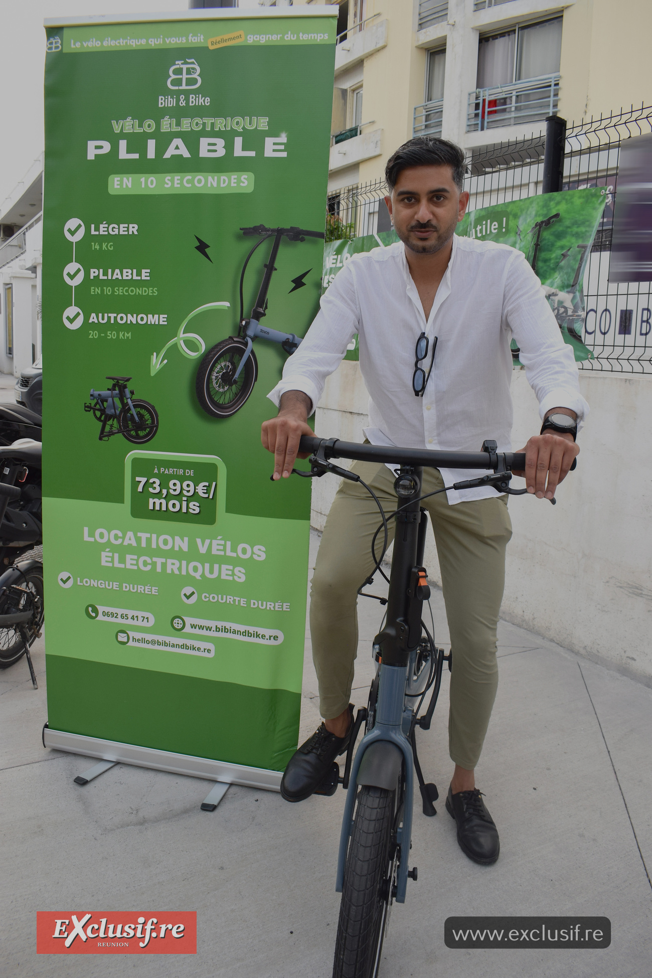 Bibi & Bike: à louer vélo électrique léger, pliable, autonome 