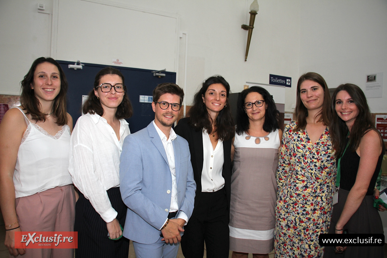 Lise Damon, attachée de justice au parquet général, Lola Buge, attachée de justice auprès des cheffes de cour, Andréa Passarotto, chef de cabinet des cheffes de cour, Amandine Chourlin, chargée de mission zone défense, Aurélie Deloux, cheffe de cabinet des cheffes de cour, Adèle Leclere, attachée de justice au parquet général, et Manon Layahe, attachée de justice à la chambre civile