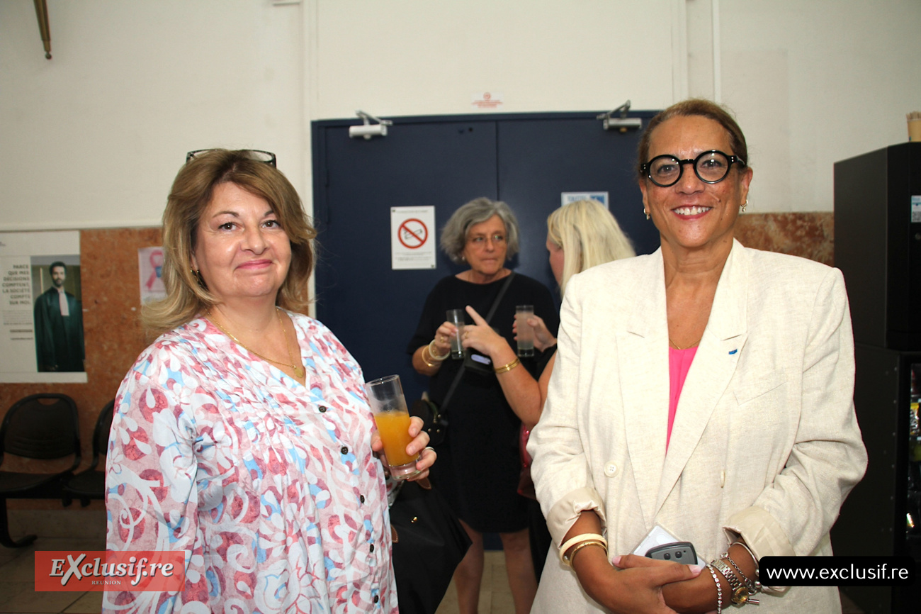 Emmanuelle Wacongne, présidente du Tribunal judiciaire de Saint-Denis, et Fabienne Le Roy, première présidente de la cour d'appel de Saint-Denis