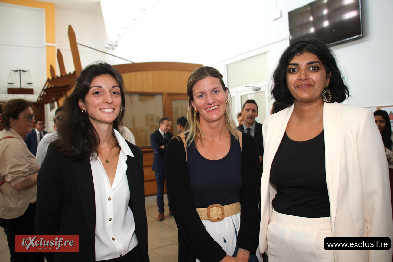 Amandine Chourlin, chargée de mission zone défense, Joséphine Fougeron, chargée de mission Chido, et Nirmala Gnagnou