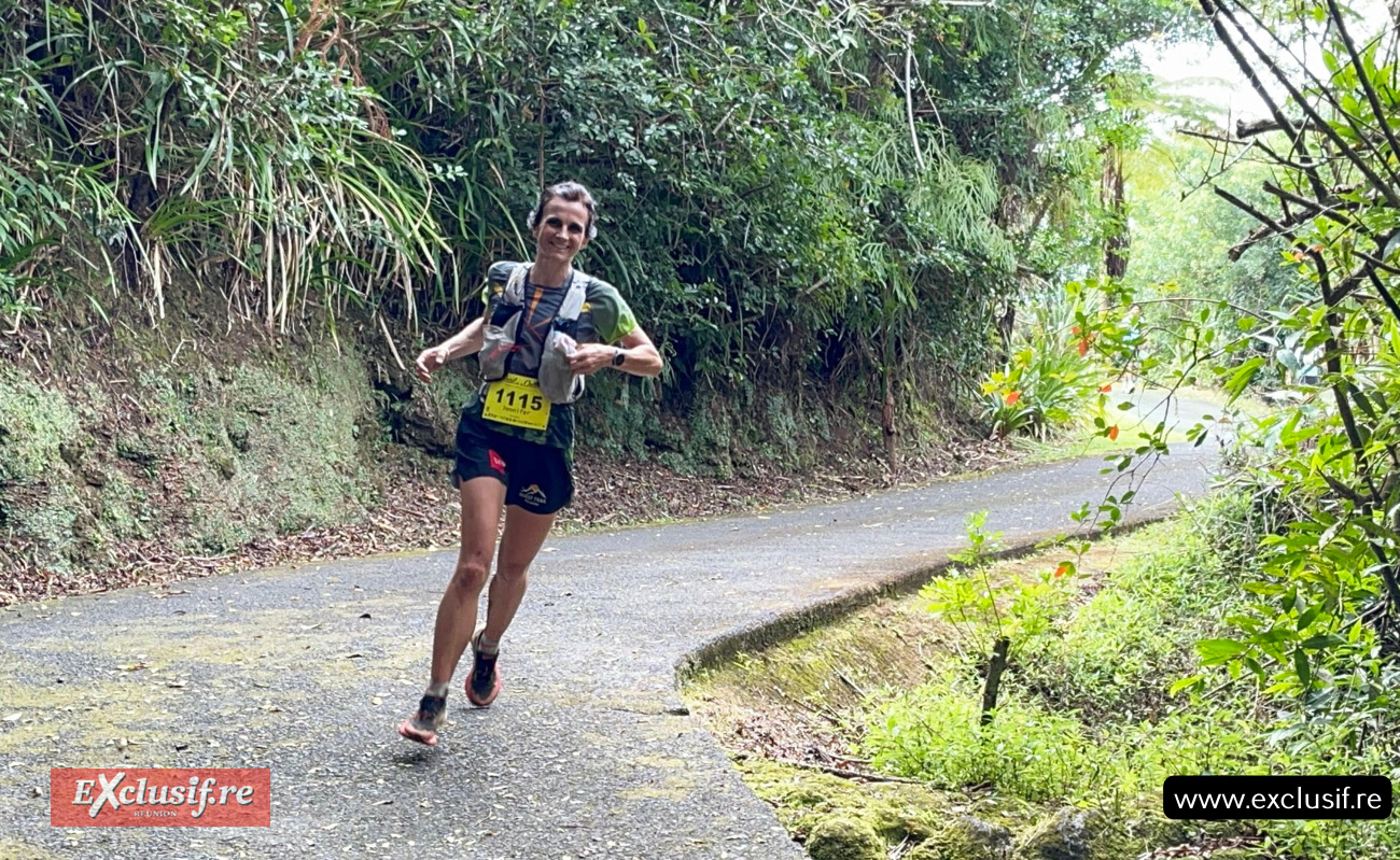 Jennifer Sauvage, championne de La Réunion de trail court.