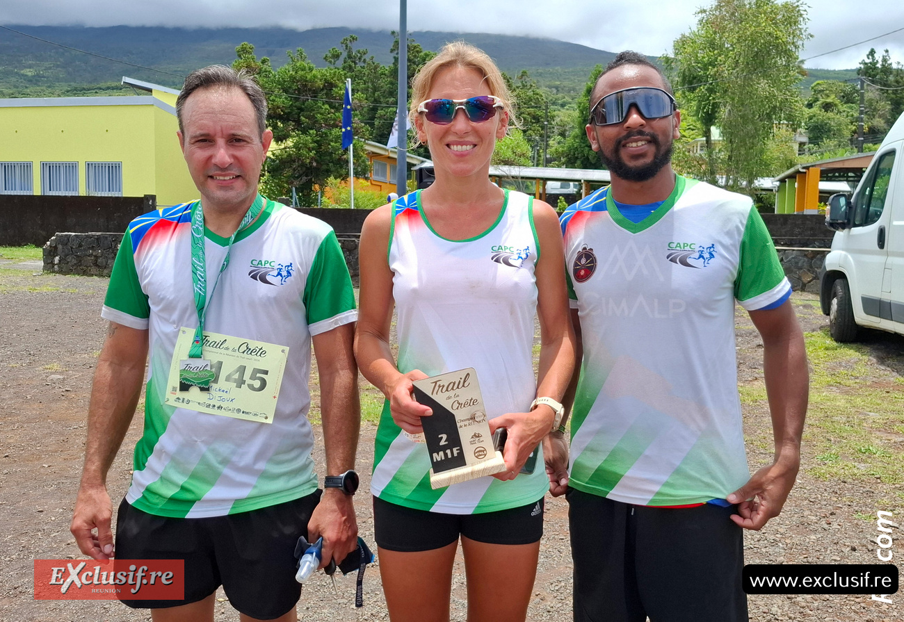 Mickaël Dijoux, Aurore Canino-Hémon, 2ème en M1 et Jérémy Relique
