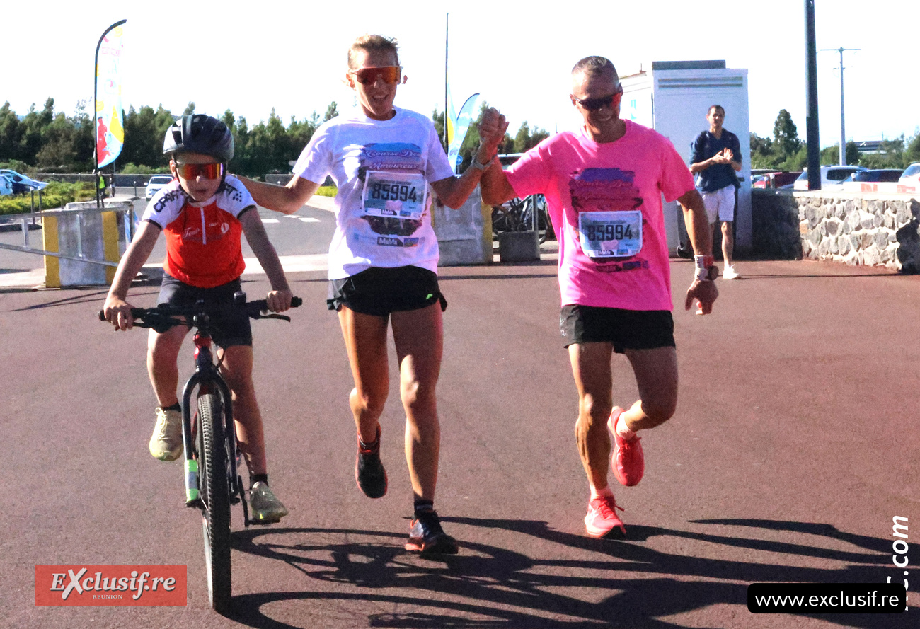 Mickaël et Aurore, 3èmes au général, avec Maxence, leur fils, pour les accompagner