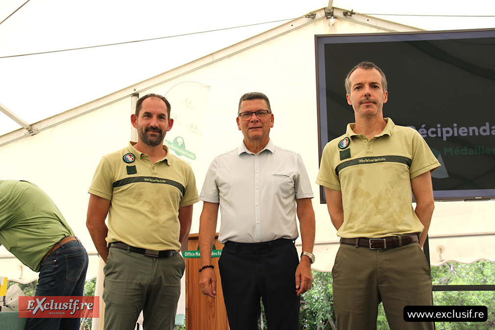 Stéphane Hoarau, conducteur de travaux, Eric Ferrère et Benoît Loussier