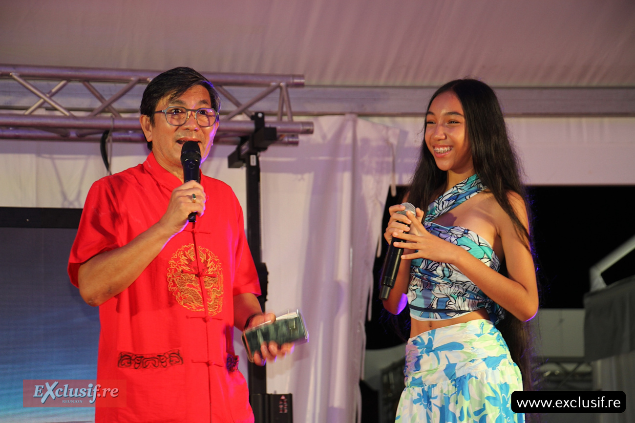 Daniel Thiaw Wing Kaï, et Tamara, 14 ans, qui a interprété son titre à succès "Ayo"