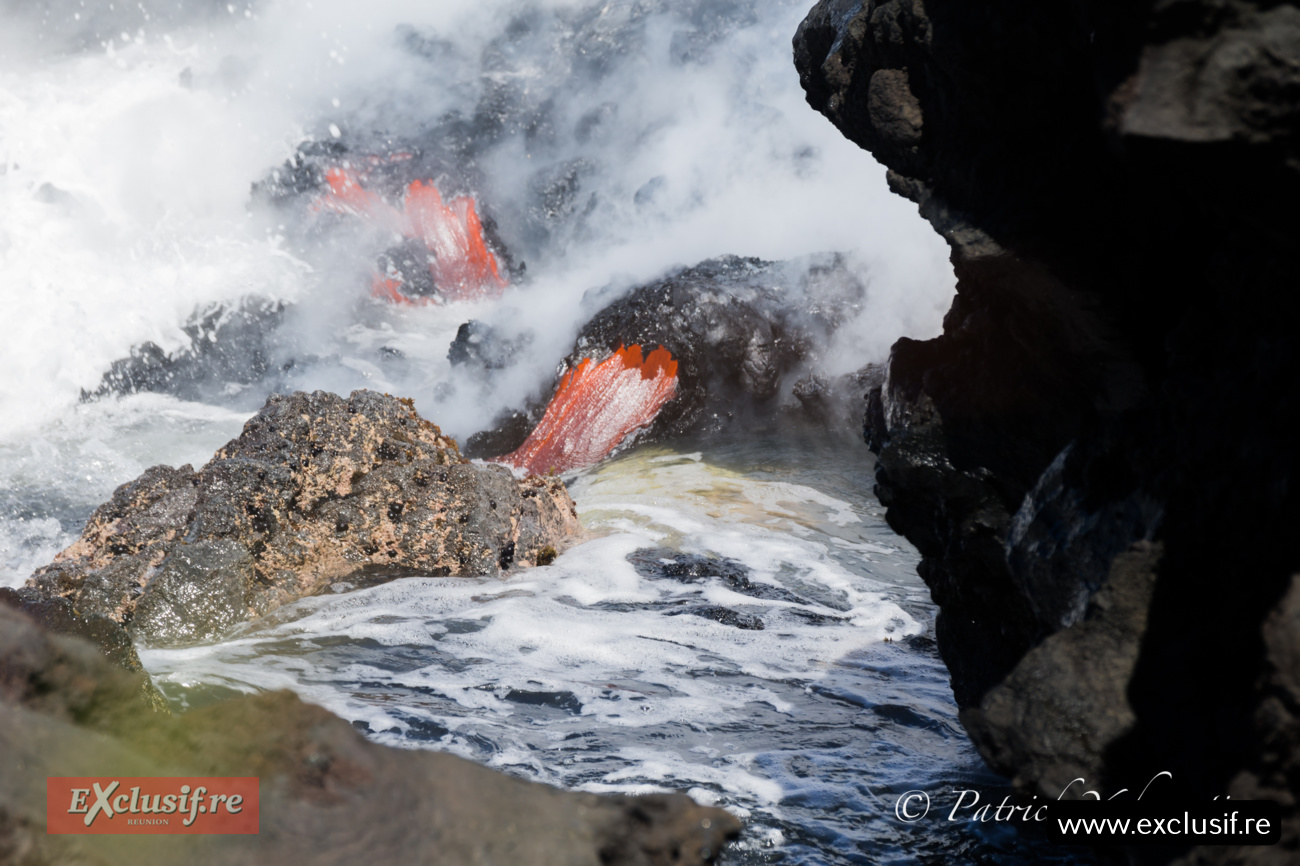 Piton de la Fournaise: les coulées ont rejoint la mer ce lundi, photos