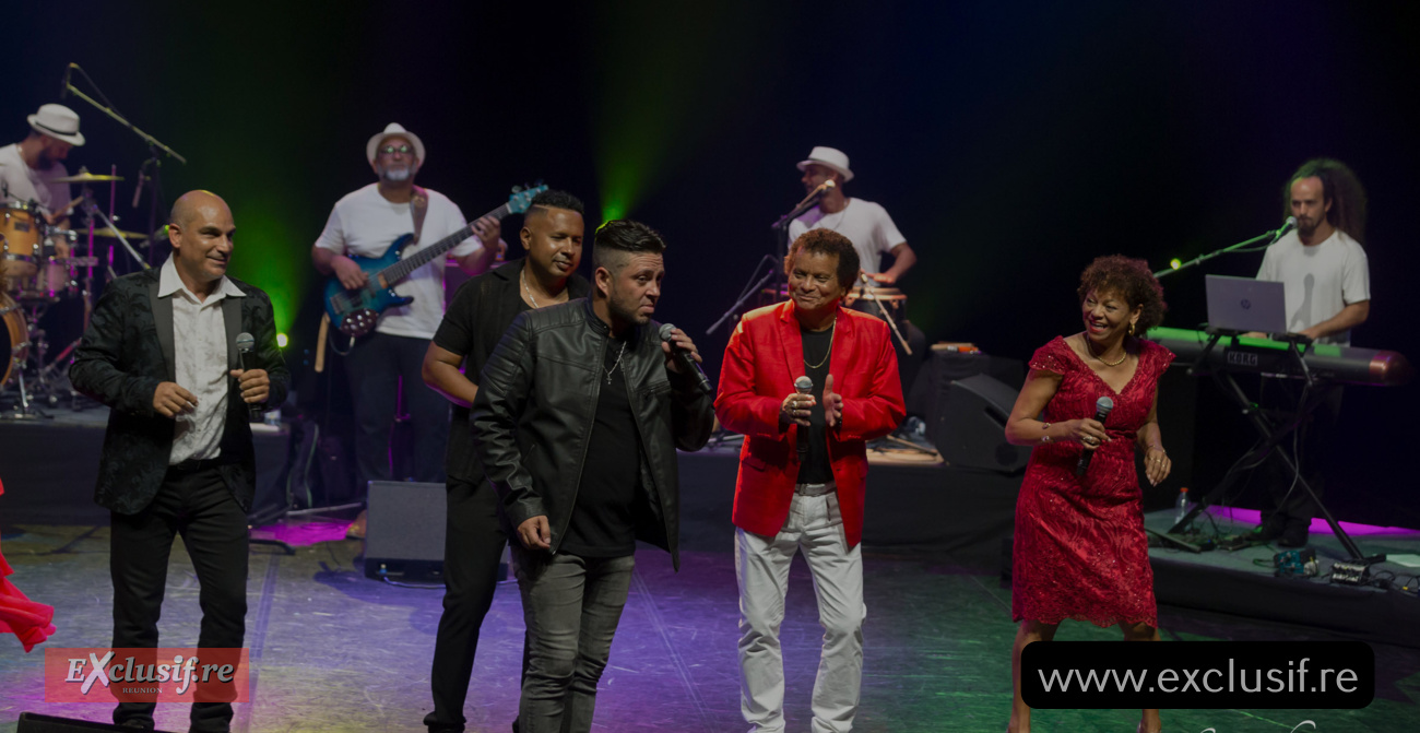 Tous réunis pour un hommage poignant, avec de gauch à droite Laurent Roselli, Cédric Analyse, Jérôme Payet, Jean-Pierre Boyer, et Michou