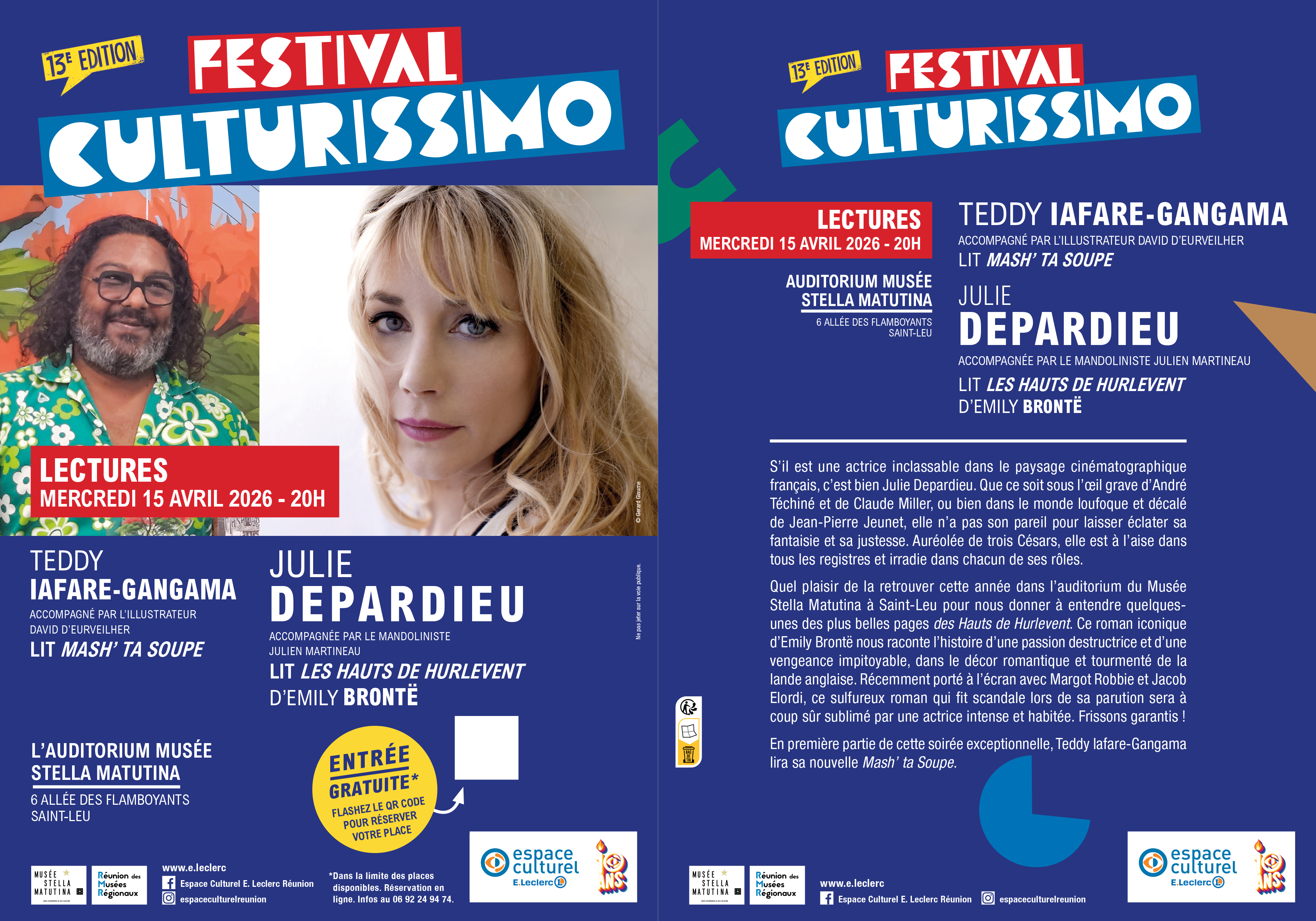 Julie Depardieu à La Réunion pour le Festival Culturissimo