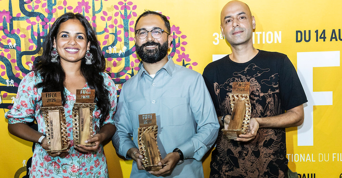 Vinnie Ann Bose, Rishi Chandna, et Amil Shivji, trois des lauréats présents