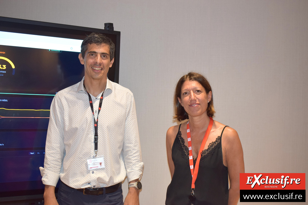 Yvs Gauvin, directeur général SFR Réunion-Mayotte, et Anne Voiry, directrice commerciale et marketing