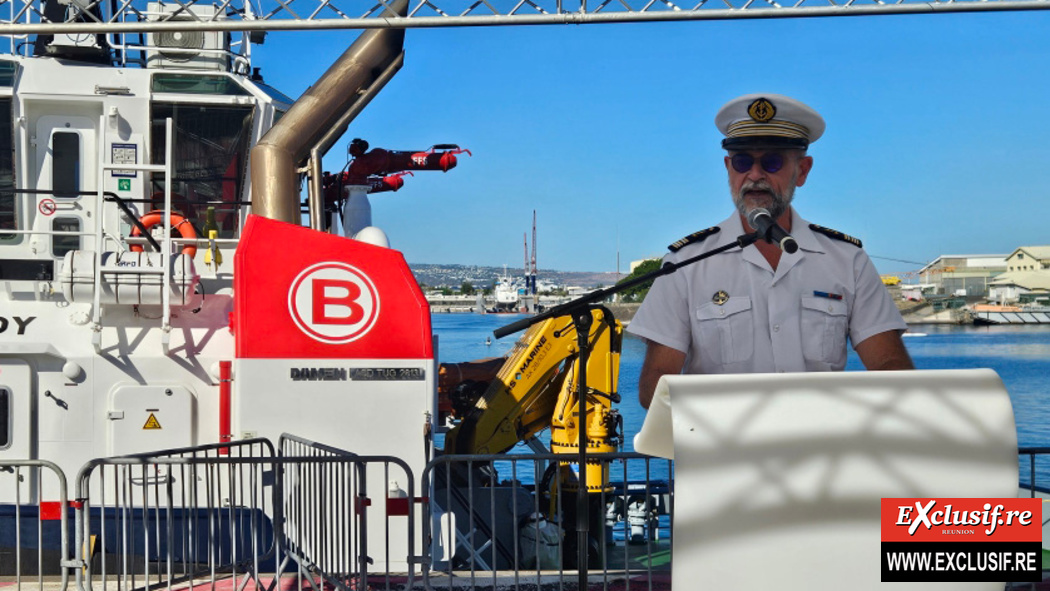 Le capitaine de frégate Loïc Plouzennec, commandant en second de la base navale de Port des Galets