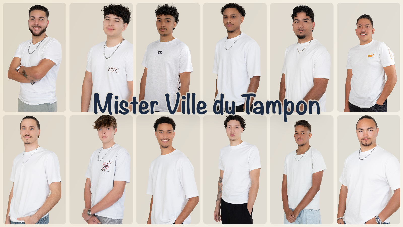 Les 12 candidats Mister Ville du Tampon 2026