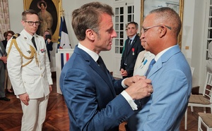 Le président Emmanuel Macron a décoré Cyrille Melchior
