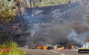 Volcan Piton de la Fournaise: toutes les photos de la traversée de la RN2 du vendredi 13 mars