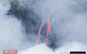 Piton de la Fournaise: les coulées ont rejoint la mer ce lundi, photos