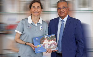 Sports: Amélie Oudéa-Castéra, présidente du CNOSF, en visite au Département