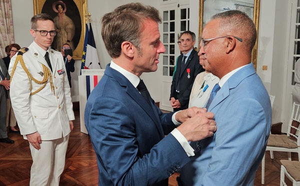 Le président Emmanuel Macron a décoré Cyrille Melchior
