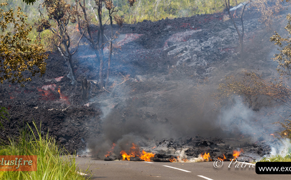 Volcan Piton de la Fournaise: toutes les photos de la traversée de la RN2 du vendredi 13 mars