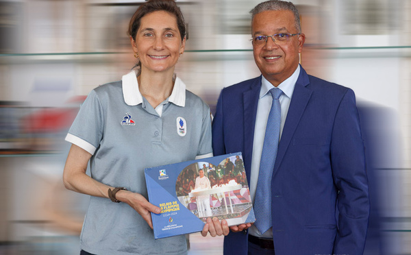 Sports: Amélie Oudéa-Castéra, présidente du CNOSF, en visite au Département